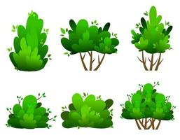 Collection of flat trees Icon. Can be used to illustrate any nature or healthy lifestyle topic. vector