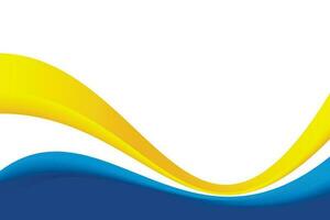 Abstract Smooth Blue and Yellow Wavy Background Design vector