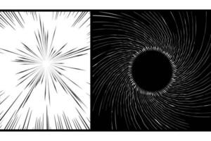 Manga black hole and universe effect for comic scene vector