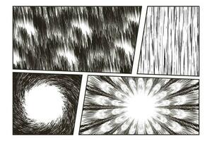 Manga radial explosion effect for comic scene vector