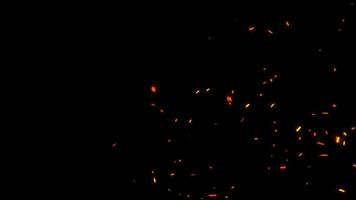 Loop glow fire particles animation abstract background video