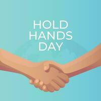 hold hands day vector design for greeting. hands vector design. flat hands vector illustration. banner template.