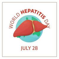 world hepatitis day design template for celebration. hepatitis day greeting design. liver vector design. flat liver vector design. banner design for greeting.