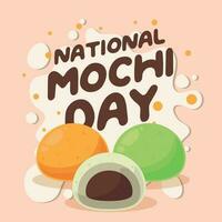 national mochi design template for celebration. mochi vector design. mochi illustration. flat mochi design.