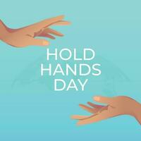 sostener manos día vector diseño para saludo. manos vector diseño. plano manos vector ilustración. bandera modelo.