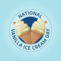 national vanilla ice cream day design template for celebration. vanilla ice cream vector illustration. flat ice cream design. ice cream design.