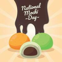 national mochi design template for celebration. mochi vector design. mochi illustration. flat mochi design.