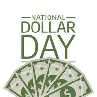 national dollar day vector design for greeting. dollar vector design. flat dollar sign illustration. banner template. dollar image.