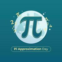 pi approximation day design template for greting. pi sign design. pi vector illustration. pi approximation design.