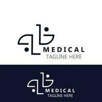 médico logotipo salud cuidado sencillo moderno diseño ilustración modelo vector