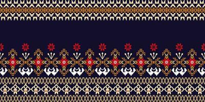 Cross Stitch Pixel Pattern. Ethnic Patterns. Abstract art. Design for carpet, wallpaper, clothing, textile, pillow, curtain, bedsheet, table runners. Vintage Style. Vector illustration.