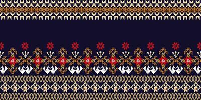 Cross Stitch Pixel Pattern. Ethnic Patterns. Abstract art. Design for carpet, wallpaper, clothing, textile, pillow, curtain, bedsheet, table runners. Vintage Style. Vector illustration.