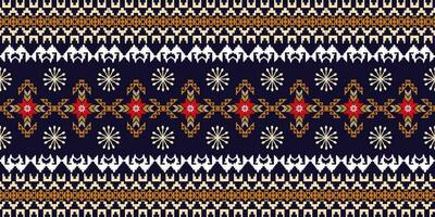 Cross Stitch Pixel Pattern. Ethnic Patterns. Abstract art. Design for carpet, wallpaper, clothing, textile, pillow, curtain, bedsheet, table runners. Vintage Style. Vector illustration.