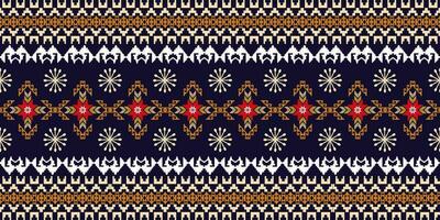 Cross Stitch Pixel Pattern. Ethnic Patterns. Abstract art. Design for carpet, wallpaper, clothing, textile, pillow, curtain, bedsheet, table runners. Vintage Style. Vector illustration.