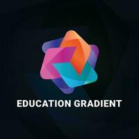 Education Gradient Colorful Logo Template vector