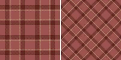 Seamless background texture of textile tartan fabric with a pattern plaid check vector. vector