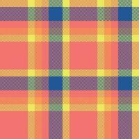 Plaid seamless texture of pattern tartan background with a check fabric vector textile.