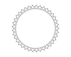 Start decoration frame in vector. Stars abstract round border. vector