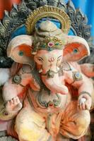 Indian Lord ganesha statue, idols of lord Ganesh for upcoming Ganapati festival in India. photo