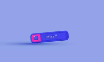 3d search bar http link hyperlink website icon vector illustration trendy symbols isolated on background