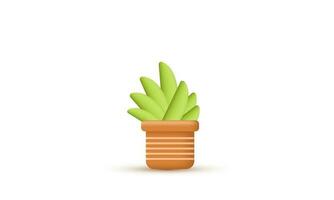 illustration 3d tree plant icon vector trendy symbols isolated on background