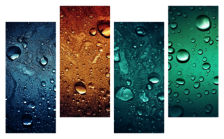 set of water bubble texture background, generative ai png