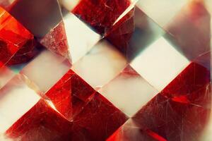 Abstract red crystal and rock geometric luxury design, photo