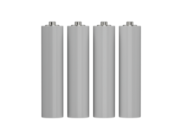 AAA Size battery isolated blank rechargeable battery double a or triple a size 3d illustration png