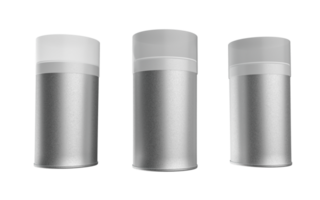 Realistic rough metal Jar cylinder Shape container 3d illustration png