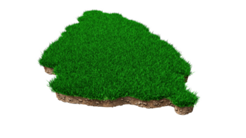 Saint Lucia Map Grass and ground Map texture 3d illustration png