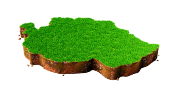 Tanzania Map Grass and ground texture 3d illustration png