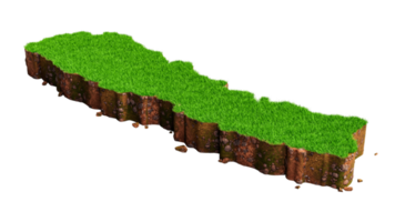 Népal pays herbe et texture du sol carte illustration 3d png