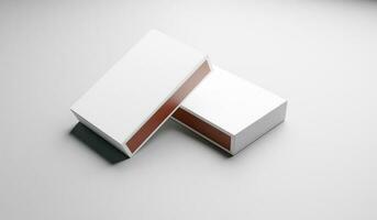 White box mockup, blank box template in 3d rendering, top view photo