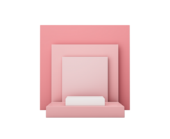 mínimo Rosa etapa cena, mínimo 3d Renderização abstrato para produtos Rosa pastel. etapa 3d para produtos dentro pano de fundo estúdio png