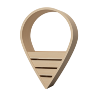 Map pointer 3d pin Location Wooden symbol illustration png