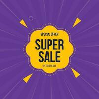 Super sale banner design. vector illustration