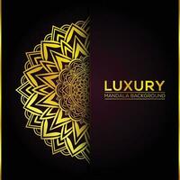 lujo mandala antecedentes diseño con dorado Arábica islámico este estilo vector