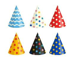 Birthday hats vector isolated