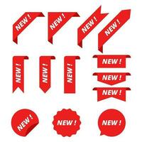 various tags with new inscription vector