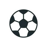 Soccer ball or football flat vector icon