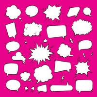 Vector big set of speech bubbles in comic style.
