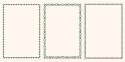 Set of vector ornamental frames