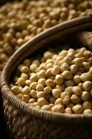 Large Baskets of Soybeans photo