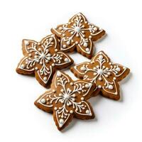 Gingerbread cookies isolated on white background photo