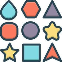 color icon for various vector