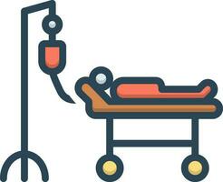 color icon for illness vector