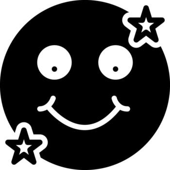 solid icon for joy vector