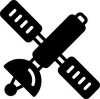 solid icon for satellite vector