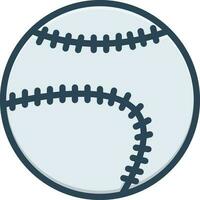 color icon for baseball vector