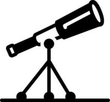 solid icon for telescope vector